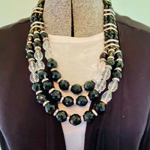 SPHINX signed numbered rhinestone beads necklace